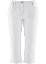 Pantaloni capri in cotone con cinta comoda e spacchetti laterali, bpc bonprix collection