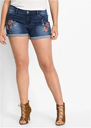 Shorts di jeans con ricamo, bonprix