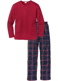 Pigiama in puro cotone biologico con maniche lunghe, bonprix