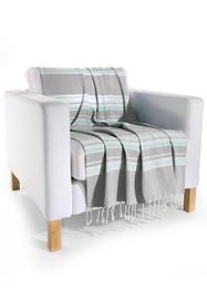 Giwawa Set 2 Asciugamani Bagno/Cucina – Righe Bianche E Nere Con Stampa Limoni Gialli – 35,5x71 Cm - 3