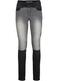 Jeans skinny bicolore in stile biker, bonprix