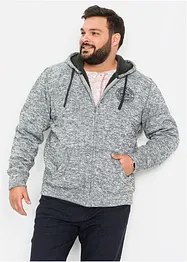 Giacca in felpa con cappuccio e fodera teddy, bonprix