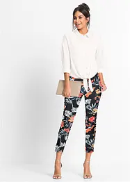 Pantaloni cropped elasticizzati fantasia, bonprix