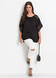 Blusa con pizzo, bonprix