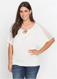 Blusa con pizzo, bonprix