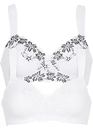 Reggiseno senza ferretto (pacco da 2) con poliammide riciclata, bonprix
