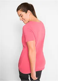 T-shirt lunga con scritta (pacco da 2), bonprix