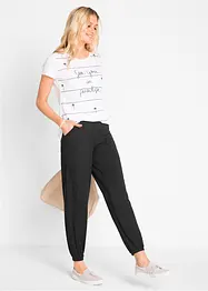 Pantaloni in jersey di viscosa fluente con tasche, bonprix