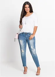 Jeans elasticizzati con cerniere, bonprix