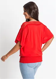 Blusa con pizzo, bonprix