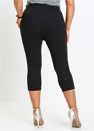 Leggings a pinocchietto con strass, bonprix