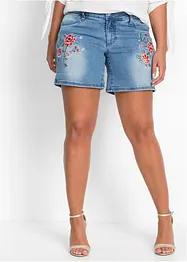 Shorts di jeans con ricamo, bonprix