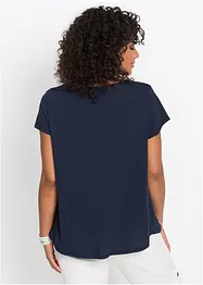 Maglia svasata in cotone a maniche corte, bonprix