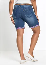 Bermuda in jeans straight, a vita media, bonprix