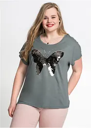 Maglia con paillettes, bonprix