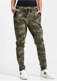 Pantaloni in felpa camouflage con glitter, RAINBOW