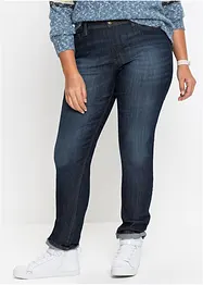 Mom jeans elasticizzati comfort, vita media, bonprix