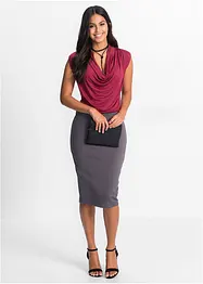 Maglia con scollo a cascata, bonprix
