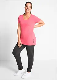 T-shirt lunga con scritta (pacco da 2), bonprix