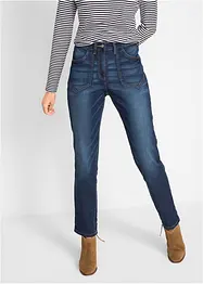 Jeans straight elasticizzati, vita alta, bonprix