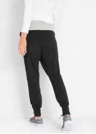 Pantaloni jogger con cotone e fascia a contrasto, bonprix