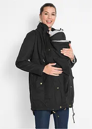 Parka prémaman foderato in jersey con inserto babywearing, bonprix