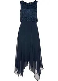 Abito in chiffon con pizzo, bonprix