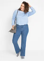 Jeans elasticizzati wide leg a vita alta, bonprix