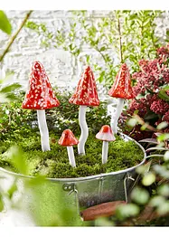 Funghi decorativi da giardino (set 5 pezzi), bonprix