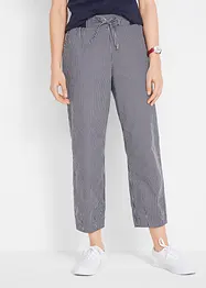 Pantaloni cropped in misto lino, bonprix