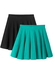 Gonna di jersey con cotone biologico (pacco da 2), bonprix
