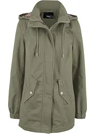 Parka da mezza stagione in cotone con cappuccio in fantasia, bonprix