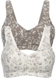 Reggiseno senza ferretto  con cotone biologico (pacco da 2), bonprix