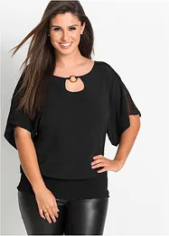 Blusa con pizzo, bonprix