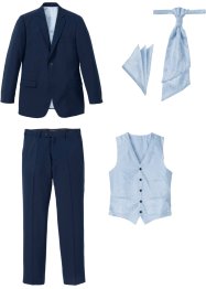 Completo (5 pezzi) giacca, pantaloni, gilet, cravatta e pochette, bpc selection