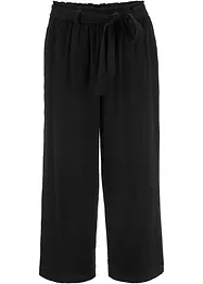 Pantaloni culotte in viscosa con cintura da annodare in vita, bonprix