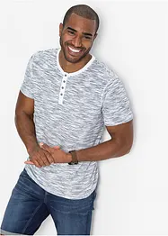 Maglia serafino a maniche corte in puro cotone, bonprix