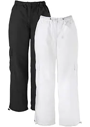 Pantaloni cropped  con cinta comoda (pacco da 2), bonprix