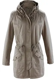 Parka corto in cotone sciancrato a collo alto, bonprix