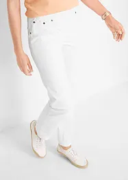 Pantaloni in cotone con elastico in vita e cinta comoda, straight, bonprix