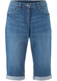 Bermuda in jeans elasticizzati con fondo arrotolato, bpc bonprix collection