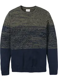 Maglione dalla linea comfort in filato fine misto cotone, bonprix