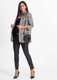 Blazer lungo in fantasia animalier, BODYFLIRT