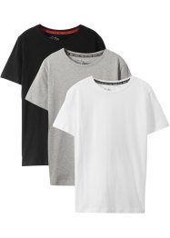 T-shirt basic (pacco da 3) in cotone biologico, bpc bonprix collection
