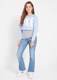 Jeans elasticizzati bootcut, vita media, bonprix