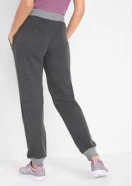 Pantaloni da jogging con elementi a contrasto materiale riciclato, bonprix