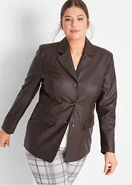 Blazer lungo in similpelle, bonprix