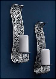 Portacandele da parete con arabeschi (set 2 pezzi), bpc living bonprix collection