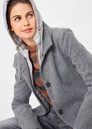 Cappotto corto in simil lana con effetto 2 in 1, bonprix