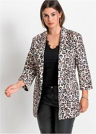 Blazer lungo in fantasia animalier, BODYFLIRT